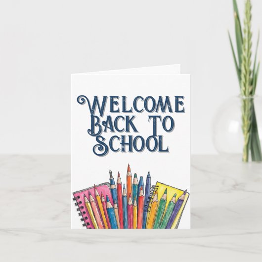 Carte Retour à l'école – Début Coloré (Devant)
