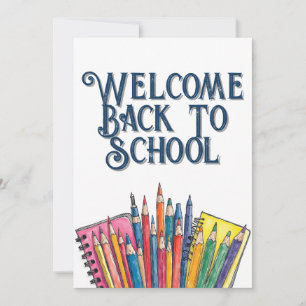 Carte Retour à l'école – Début Coloré