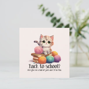 Carte Retour À L'École ? Donne-moi juste Yarn
