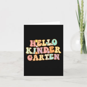Carte Retour À L'École Hello Kindergarten Pour Enfants B