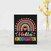 Carte Retour à l'école Hello Kindergarten Squad Enseigna (Fleur jaune)