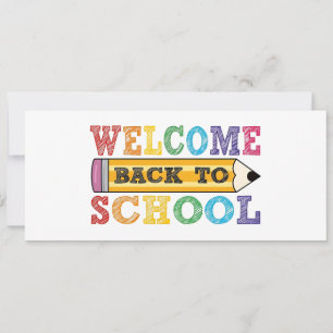 Carte Retour à l'école – Illustration de crayon