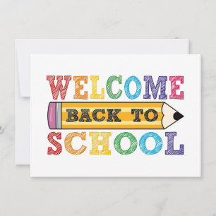 Carte Retour à l'école – Illustration de crayon