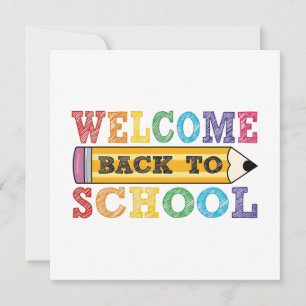 Carte Retour à l'école – Illustration de crayon