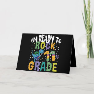 Carte Retour à l'école Je suis prêt à rocker 11e année D