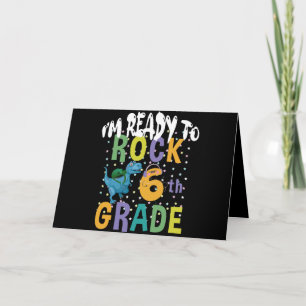 Carte Retour à l'école Je suis prêt à rocker 6e année Di