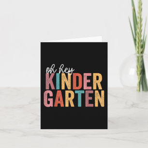 Carte Retour À L'École Kinder Étudiants Enseignant Oh He