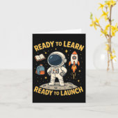 Carte Retour À L'École Lancement De Fusées Espace Appren (Fleur jaune)