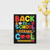 Carte Retour À L'École Premier Jour De L'École Enseignan (Fleur jaune)