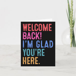 Carte Retour à l'école Professeur Bienvenue Retour Je su