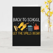 Carte Retour à l'école, que les déversements commencent (Fleur jaune)