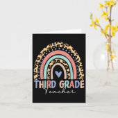 Carte Retour À L'École Rainbow Leopard Enseignant De Tro (Fleur jaune)
