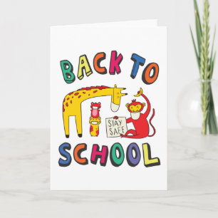 Carte Retour à l'école - Restez en sécurité