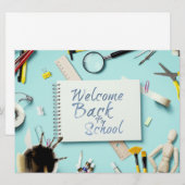 Carte Retour à l'école – Style Cahier Créatif (Devant / Derrière)