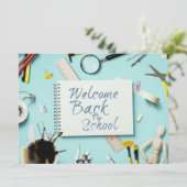 Carte Retour à l'école – Style de cahier créatif (Debout devant)