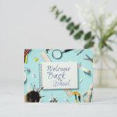 Carte Retour à l'école – Style de cahier créatif (Debout devant)
