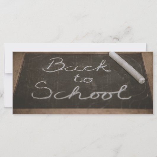 Carte Retour à l'école sur une vieille ardoise (Devant)