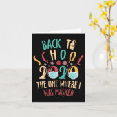 Carte Retour À L'École Travail En Quarantaine À La Maiso (Fleur jaune)