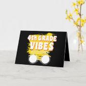 Carte Retour À L'École Vibes De 4E Année Chemise Premier (Fleur jaune)