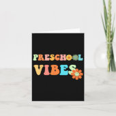 Carte Retour À L'École Vibes De La Préscolaire Premier J (Devant)