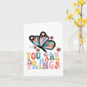 Carte Retour À L'École Vous Pouvez Faire Des Choses Dure (Fleur jaune)