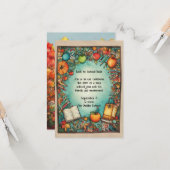 Carte Retour à l'invitation de la fête scolaire (Devant/Arrière en situation)