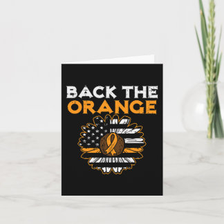 Carte Retour L'Orange Sunflower US Drapeau Leukemia Laur