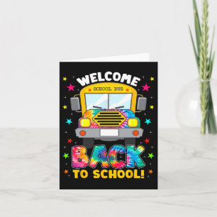 Carte Retourner À L'École Fun Outfit School Bus Driver