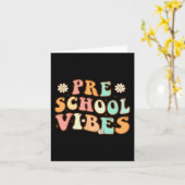Carte Retourner À L'École Vibes De La Préscolaire Retro (Fleur jaune)