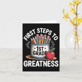 Carte Retourner À L'Équipement Scolaire Pour Les Enfants (Fleur jaune)