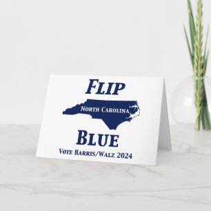 Carte Retourner le bleu de Caroline du Nord en 2024