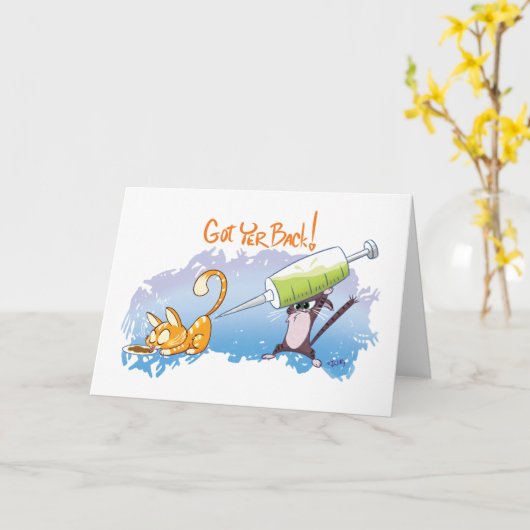 Carte RETOURNEZ-VOUS - BIENTÔT ! par Jeff Willis Art (Fleur jaune)