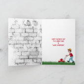 Carte Retrait d'or de la Fête des Pères en t-shirt (Intérieur)