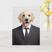 Carte Retrait d'or en costume (Fleur jaune)