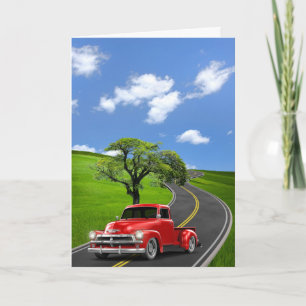 Carte Retrait du camion Red Retro