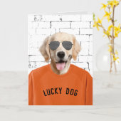 Carte Retrait Golden Retriever (Fleur jaune)