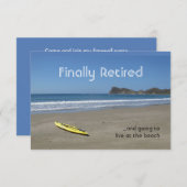 Carte Retraite à la plage (Devant / Derrière)