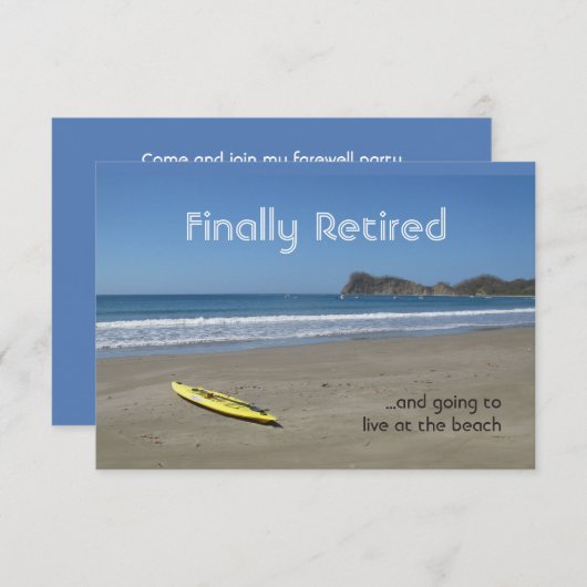 Carte Retraite à la plage (Devant / Derrière)