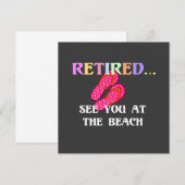 Carte Retraité...À vous revoir à la plage (Devant / Derrière)