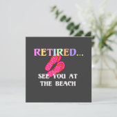 Carte Retraité...À vous revoir à la plage (Debout devant)