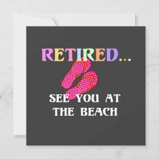 Carte Retraité...À vous revoir à la plage (Devant)