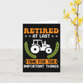 Carte Retraité Agriculteur Retraité Agricole Tracteur Re (Fleur jaune)