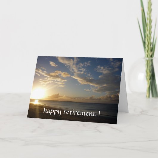 Carte retraite au coucher du soleil (Devant)