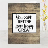 Carte Retraite Brown Rustique (Fleur jaune)