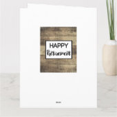 Carte Retraite Brown Rustique (Dos)