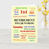 Carte Retraite de bureau | Joke Sweer Mots | Ajouter une (Fleur jaune)