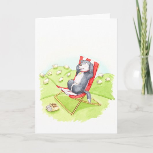 Carte Retraite de chien de berger (Devant)