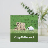 Carte Retraite de golf avec boule par tee time sur Ca ve (Debout devant)