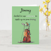 Carte Retraite de golf personnalisée (Fleur jaune)