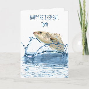 Carte retraite de gros poissons pour les pêcheurs